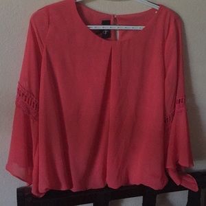 Coral blouse